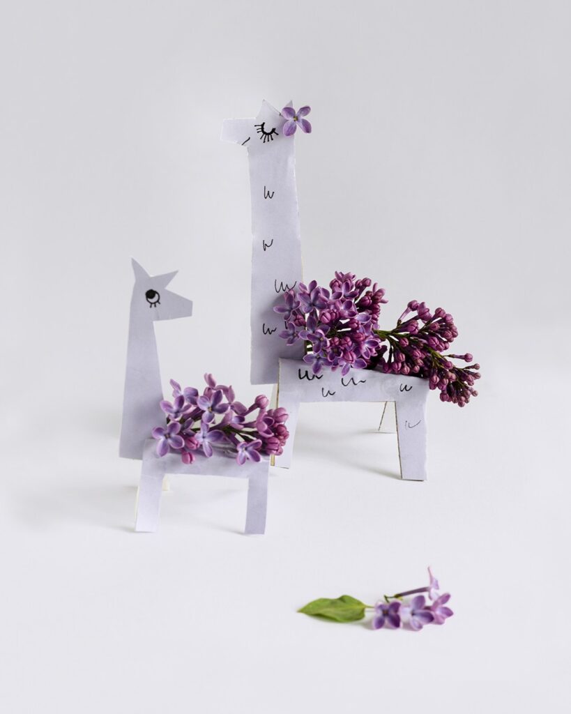 llama lilac craft idea 