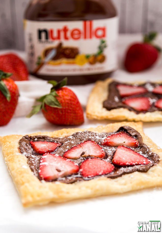strawberry nutella puff pastry 