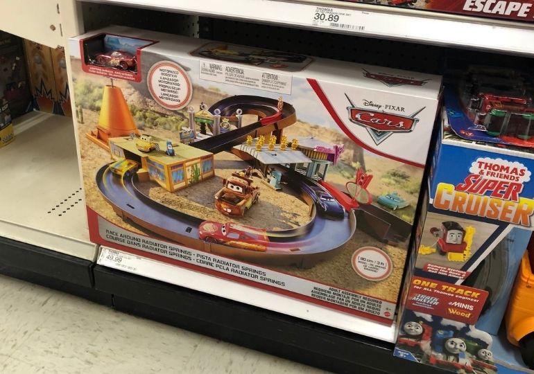 Disney Pixar Cars Toys on Sale - race track in store