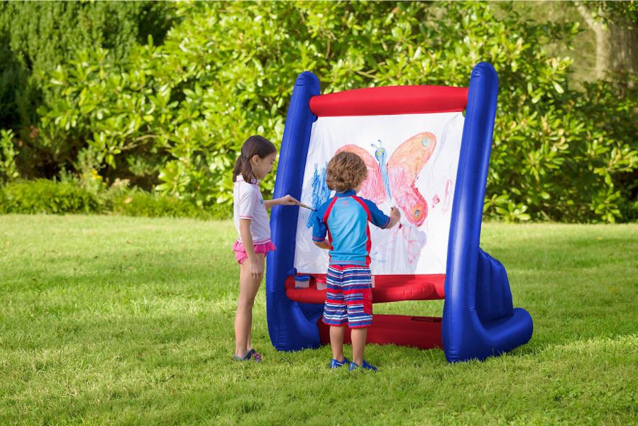 Inflatable Art Easel on Sale - kids painting on easel