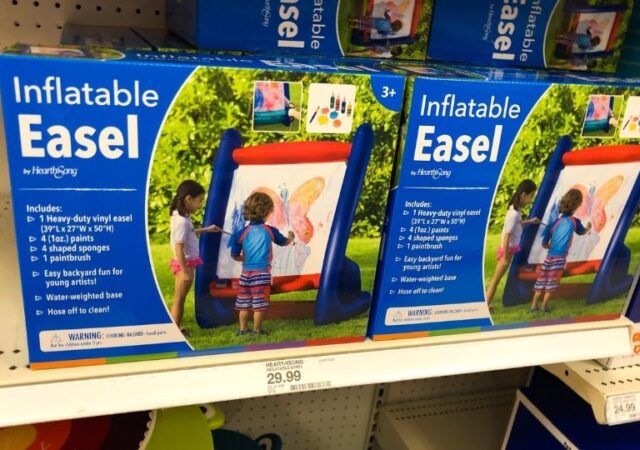 Inflatable Art Easel on Sale - kids painting on easel - easels in store