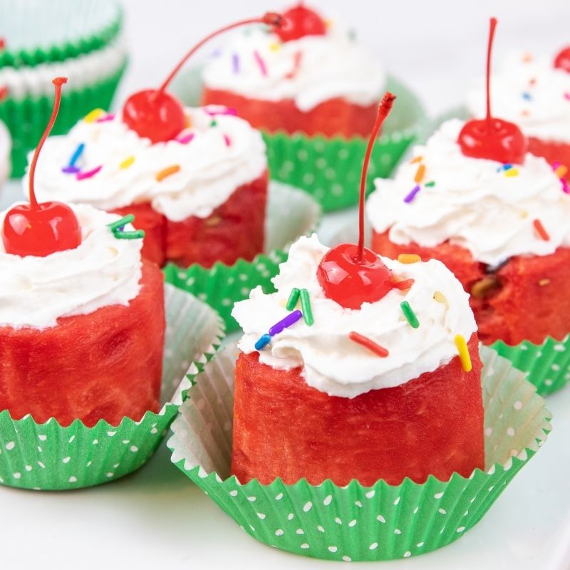 easy watermelon cupcakes