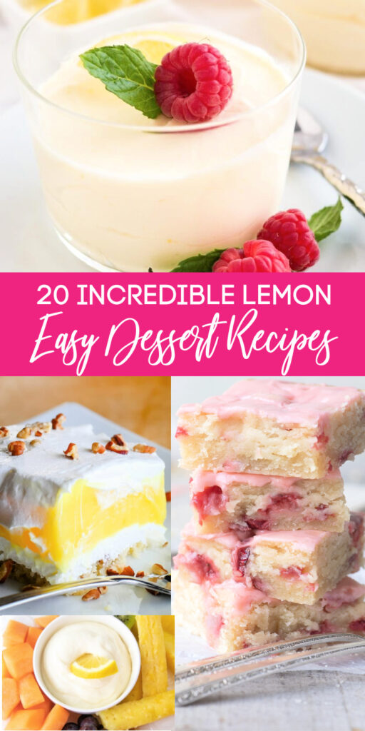 Check out these delicious lemon dessert ideas in the post. Refreshing citrus infused lemon recipes that will win over anyone with the flavor. #passion4savings #lemon #dessert #recipes #ideas #best #homemade #spring #summer # lemon dessert recipes