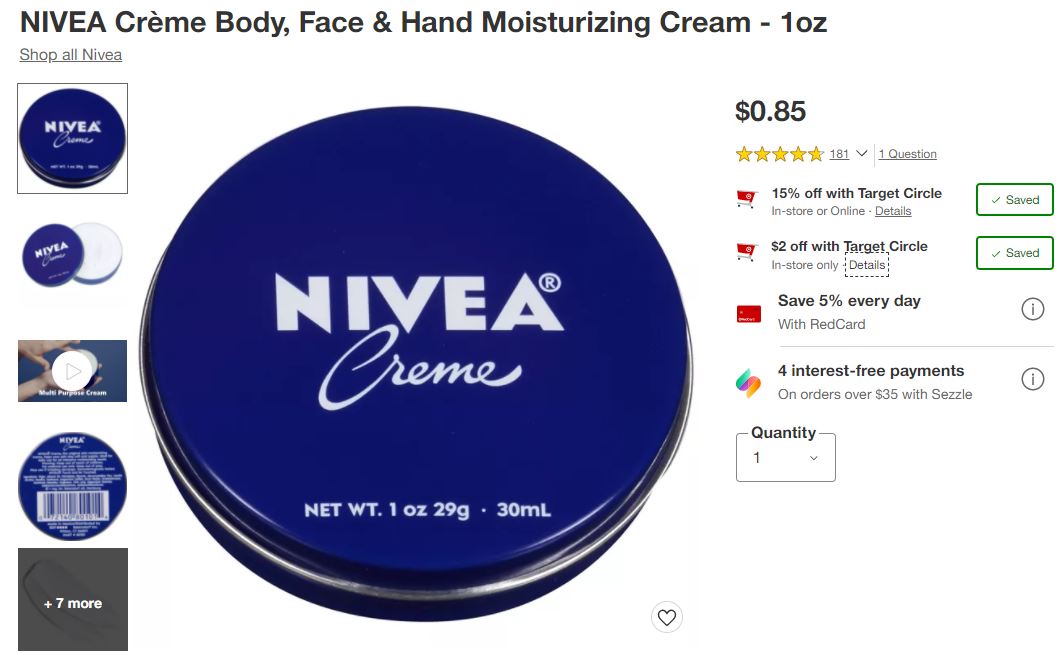 nivea lotion