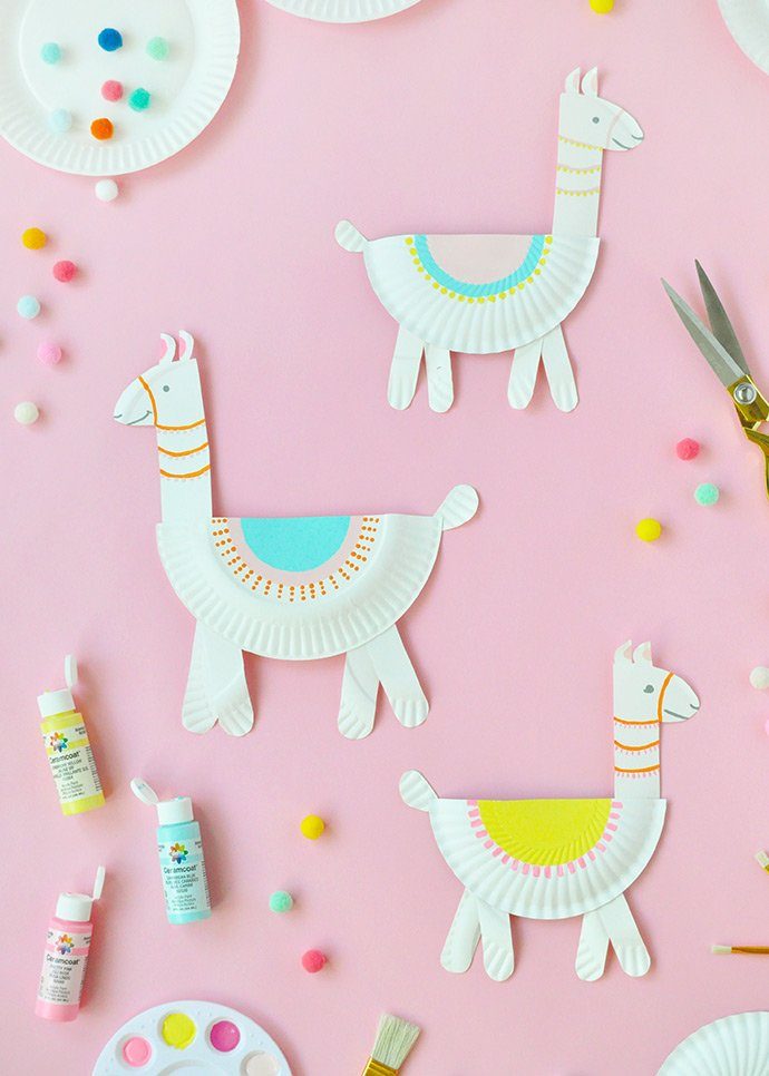 llama paper plate crafts