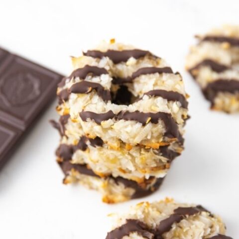stacked banana samoa cookies