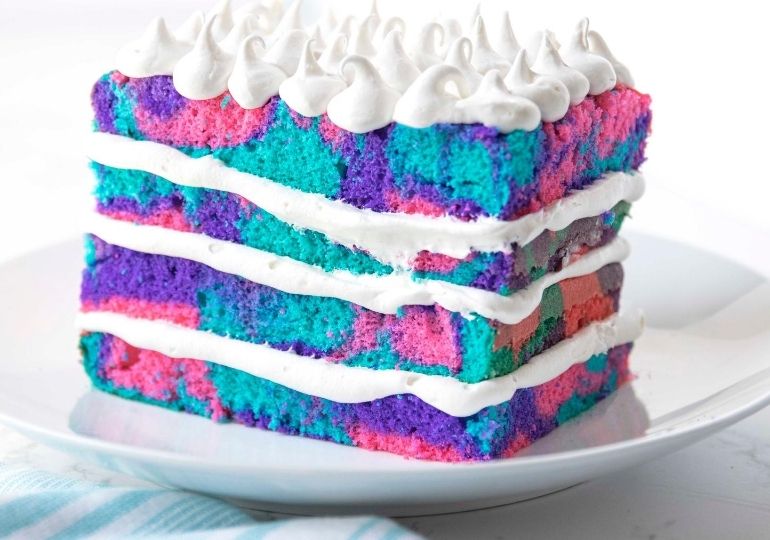 tie dye layered cake 
