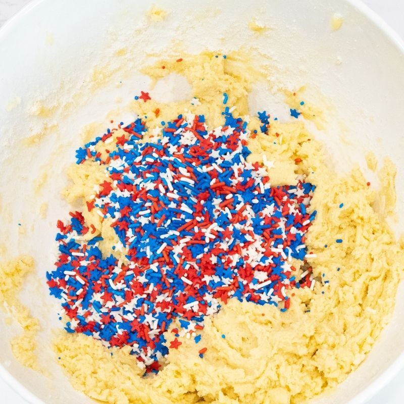 4th of july cookie batter