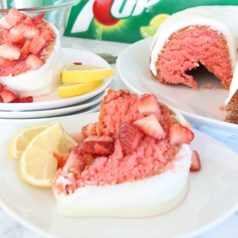 7up cake on a plate 