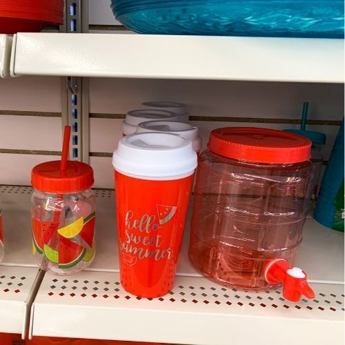 Dollar Tree Summer Dishes are Out! Water Bottles, Serving Platters