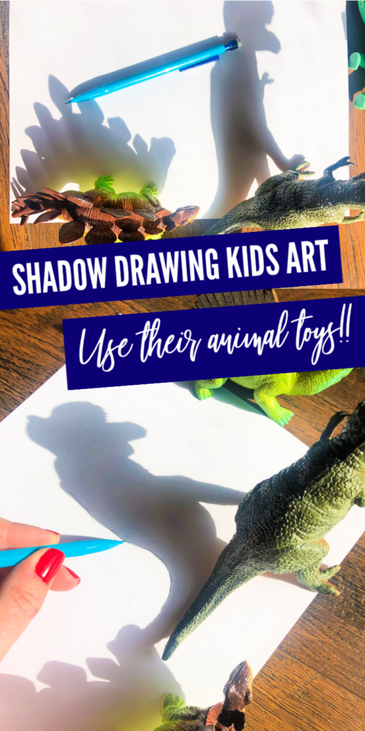 Shadow Drawing is an easy art activity you can do indoors. A shadow activity for kids of all ages. Grab some toys and paper and pens and enjoy. #passion4savings #animal #shadow #drawing #art #kid #child #preschool #sunshine #indoorfun Shadow Drawing