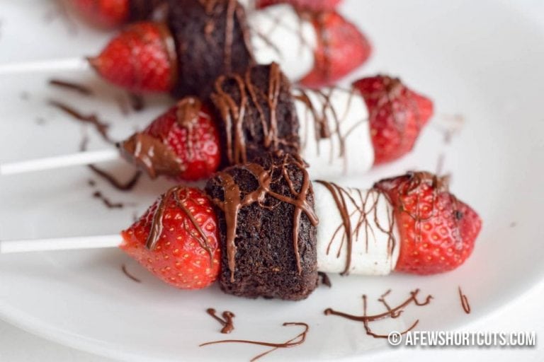 strawberry brownie kebabs