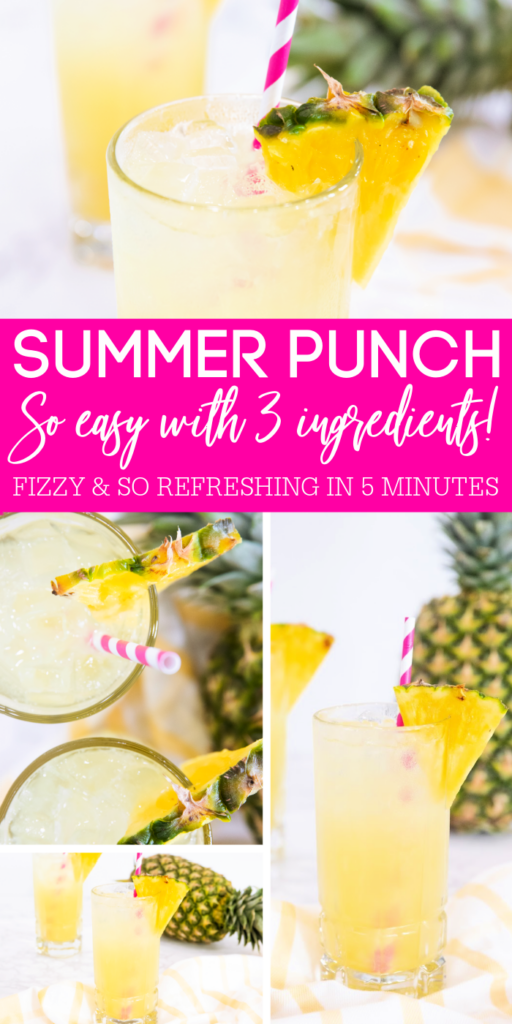 Serve up this summer party punch to drink this summer . 3 ingredients is all you need for a refreshing and hydrating punch! #passion4savings #Punch #summer #pineapple #punchrecipe #drink #sprite #easy #nofuss Summer Party Punch