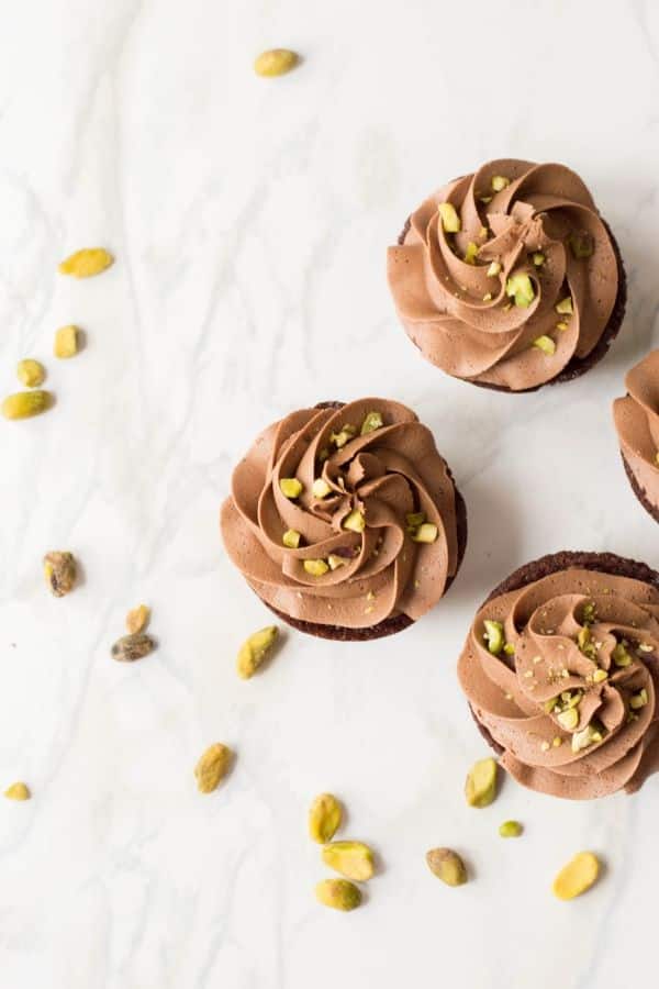 nutella stuffed cupcakes on counter 