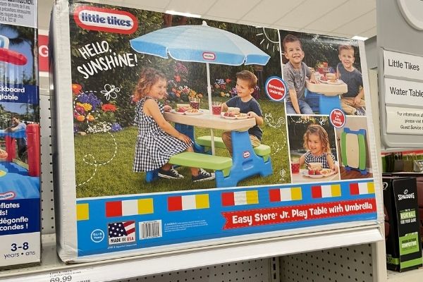 Little Tikes Table on Sale - picnic table in store