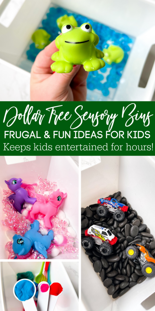 Dollar Tree Sensory Bin Ideas that take minutes to make and just a few dollars. DIY sensory bins are a fun creative way to spend the time. #passion4savings #diy #dollartree #sensory #bins #forkids #easy #fun #simple #quick #indoor Dollar Tree Sensory Bin Ideas