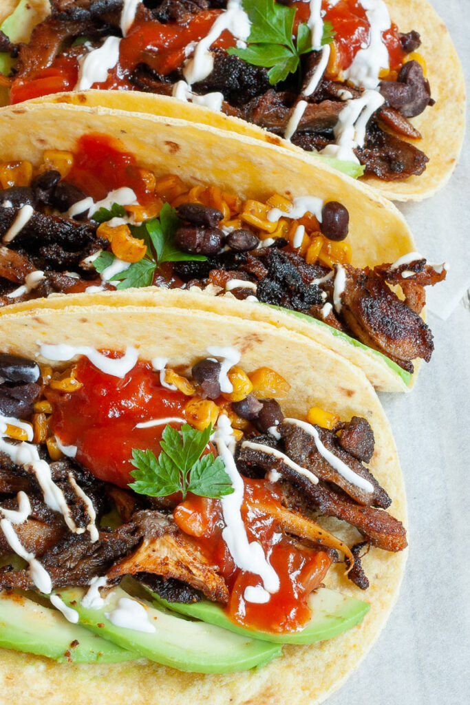 Oyster Mushroom Tacos Vegan