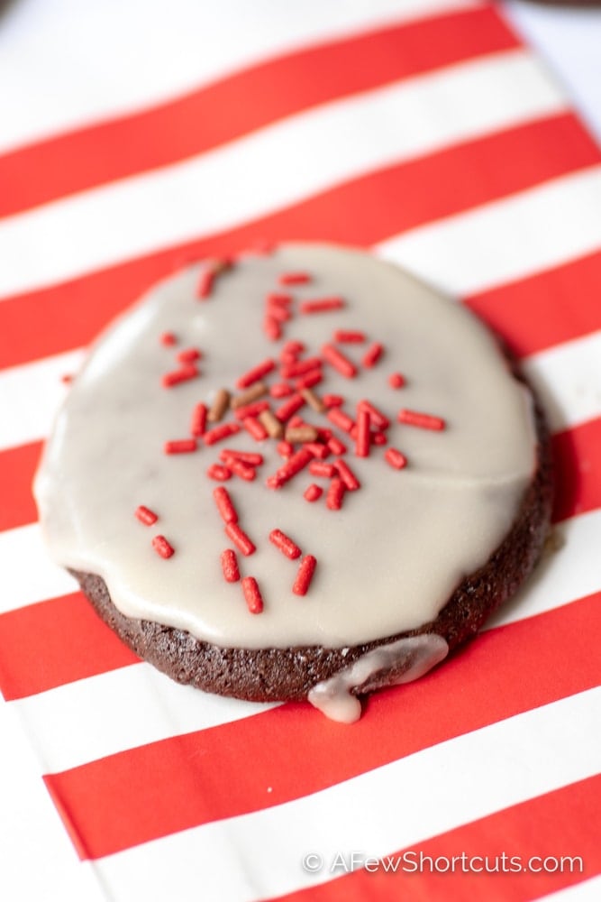 dr pepper cookie on plate 
