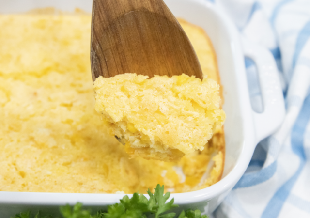 corn casserole in a dsk