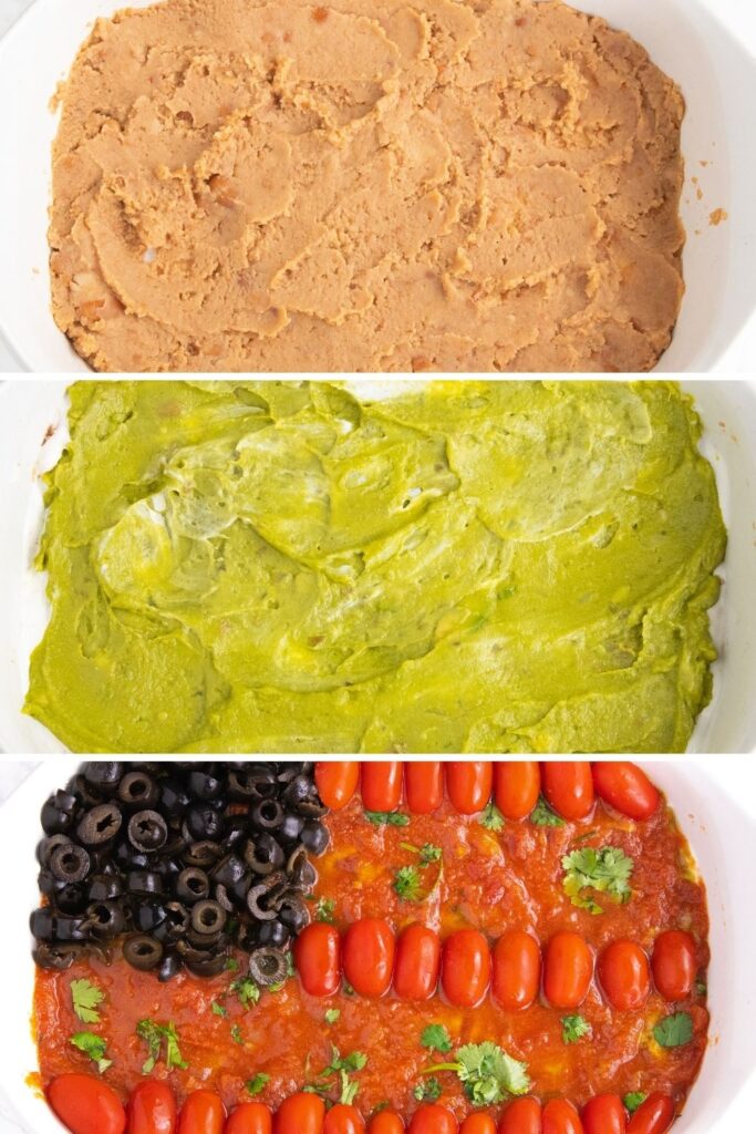 taco dip in a casserole 