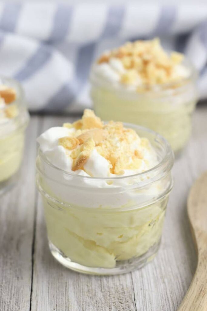 lemon pie dessert in a mason jar