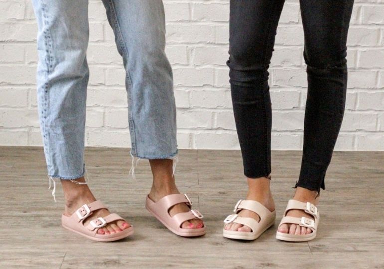 Colorful Double Buckle Foam Sandals | Jane