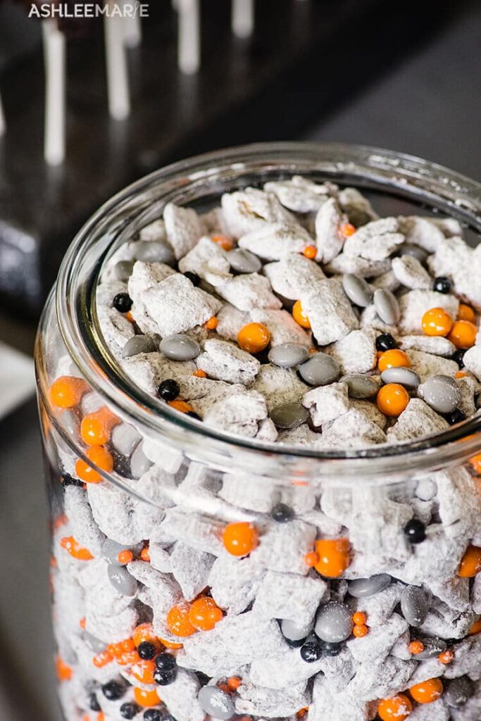star wars snack mix in glass jar 