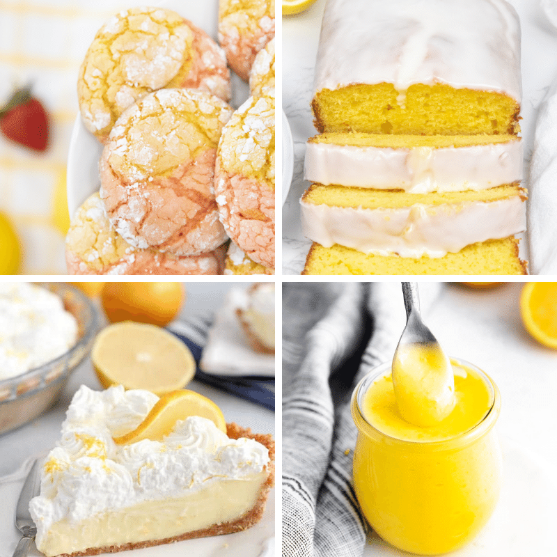 Serve up one or more of these refreshing lemon desserts. A great way to use fresh lemons up in a sweet way. Cakes, cookies, and so much more. #lemon #dessert #passion4savings #lemonrecipes #easy #homemade #fromscratch #easy #best #summer #spring easy lemon recipes