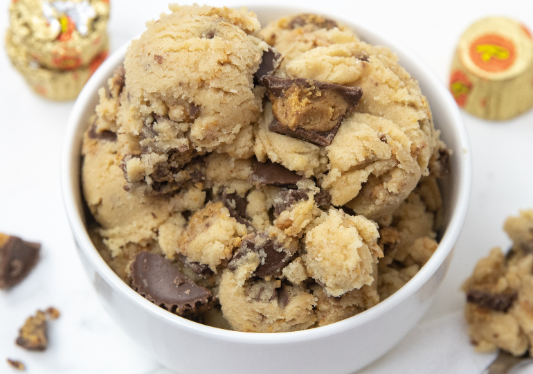 edible cookie dough in a bowl