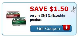 Excedrin pain reliever coupons