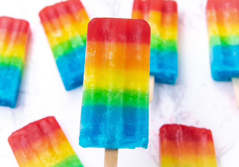 Easy Rainbow Popsicles Recipe - Organized Island