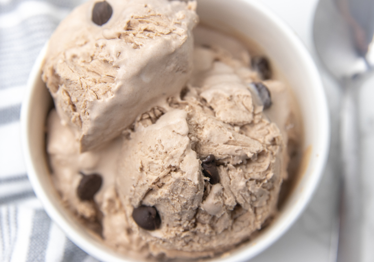 bowl of keto ice cream