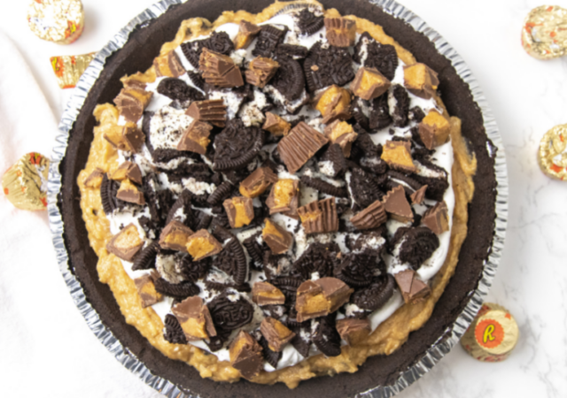 peanut butter cheesecake on a table