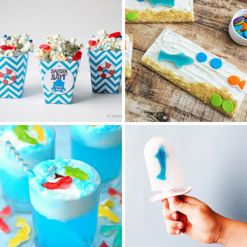 Serve up one or more of these awesome shark week recipes! Creative and fun shark inspired recipes that kids and adults will love. #sharkweek #shark #recipe #forkids #easy #fun #creative #summer shark recipes