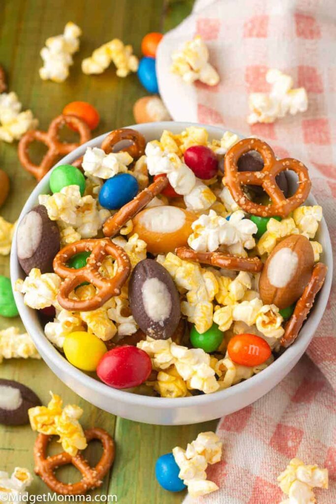 bowl of popcorn mix 