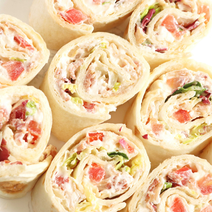 blt roll ups on platter 