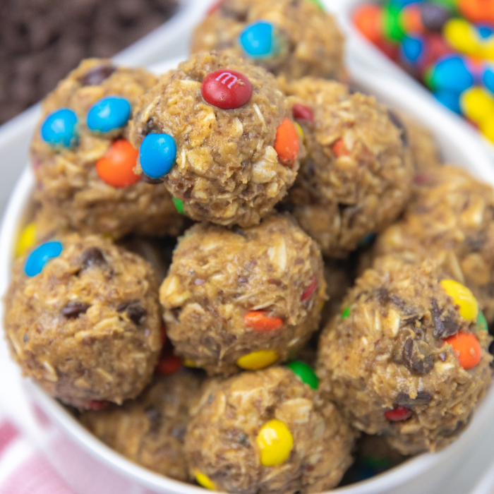 bowl of protein balls 