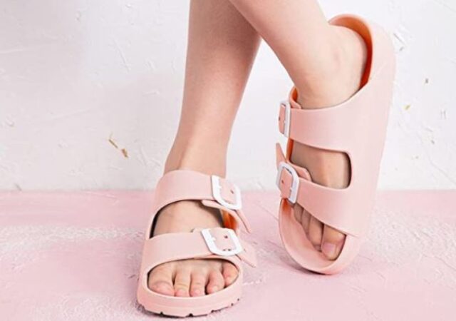 Double Buckle Foam Sandals