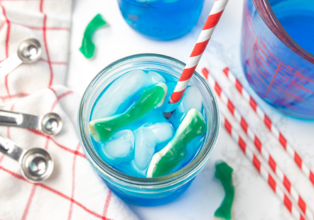 shark week drink on table