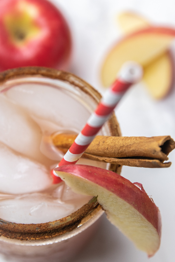 winter drink closeup with straw