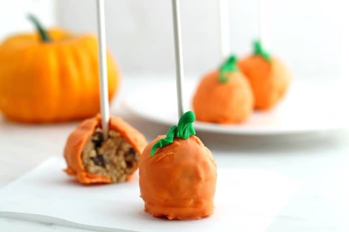 pumpkin shaped pop no bake treat 