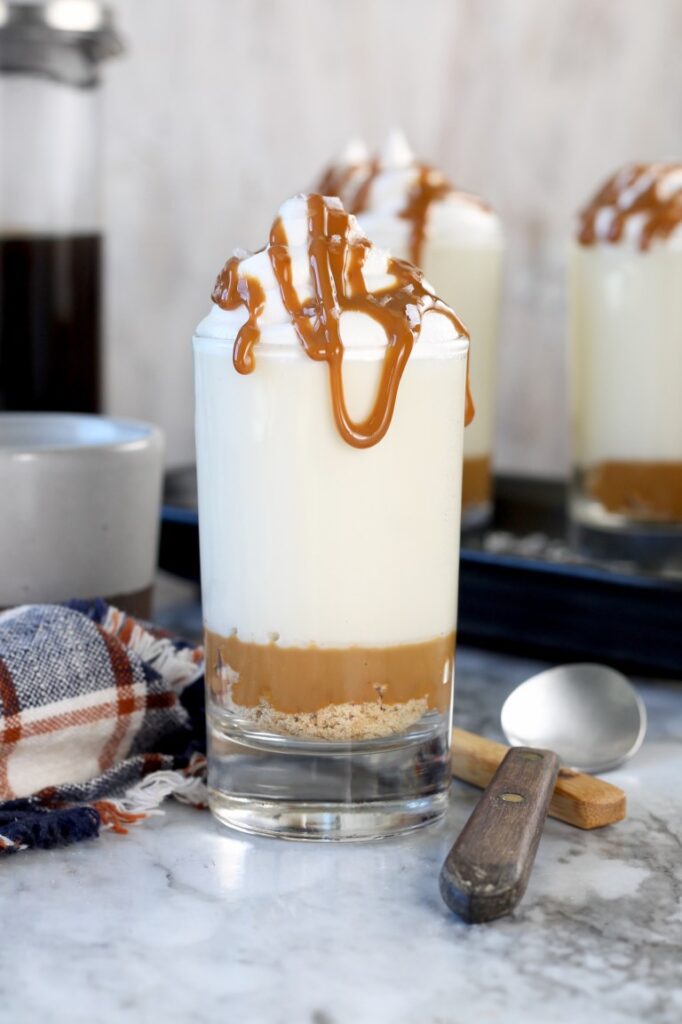 caramel macchiato cheesecake in jar 