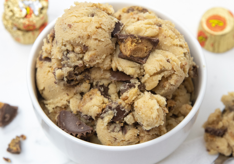 bowl of edible cookie dough 