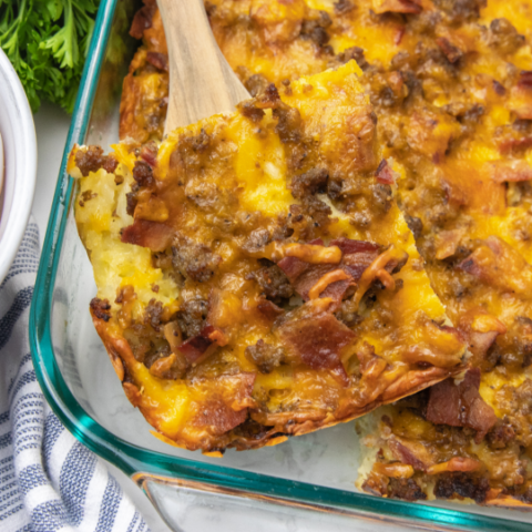 hashbrown casserole in pan