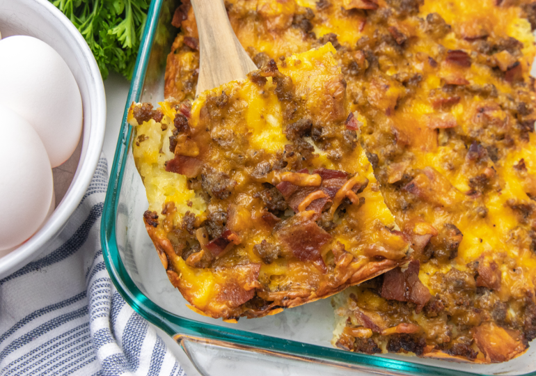 hashbrown casserole in pan