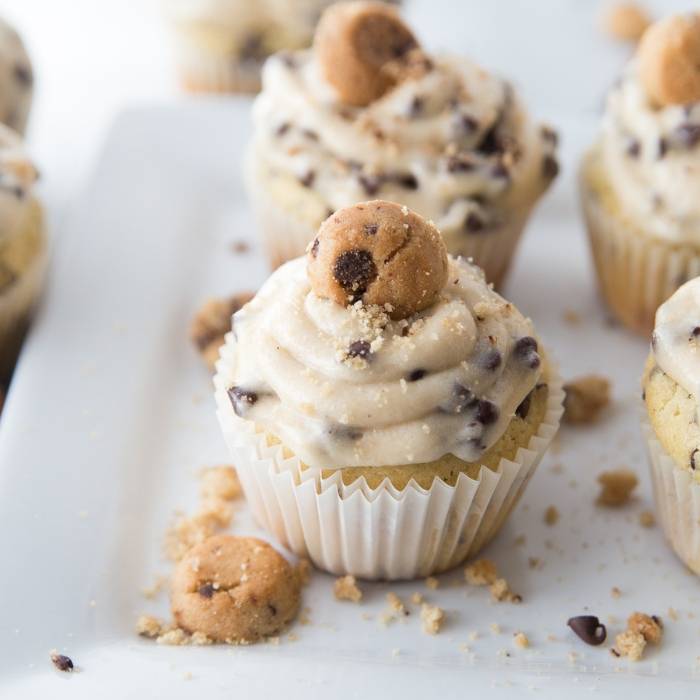 cookie dough cookies on a tray 