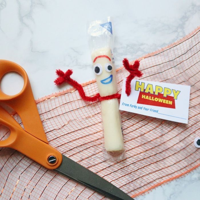 forky cheese stick on counter 