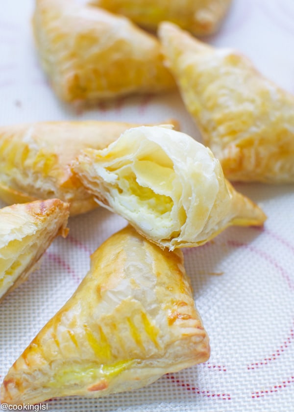 feta puff pastry triangle 