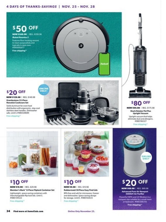 Sam's Club Black Friday Ad Scans 2021 | Passion for Savings