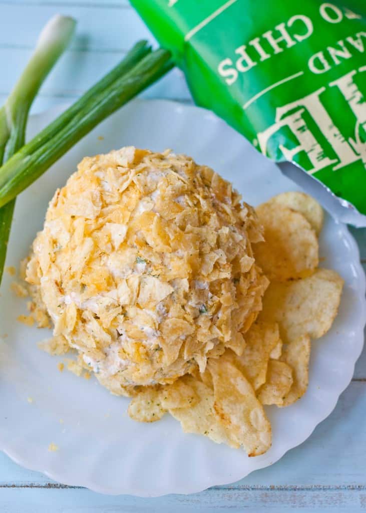cheeseball with chip coating